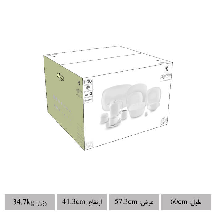 خرید سرویس چینی زرین 12 نفره کوارتز لفتیکا 