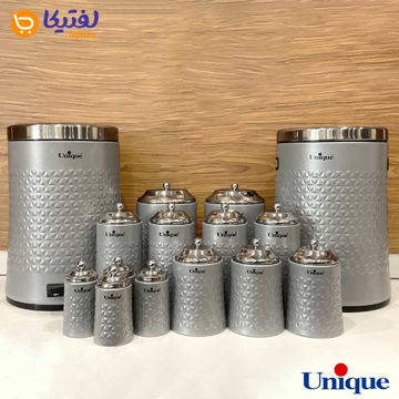 سرویس آشپزخانه 15 پارچه یونیک گلکسی سفید درب استیل UN-4609