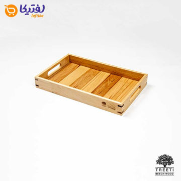 سینی چوبی طرح ژاپنی تریتی دسته دار سایز متوسط B3621