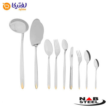 سرویس 116 پارچه ناب استیل مدل پالرمو با جعبه کادویی (طلایی)