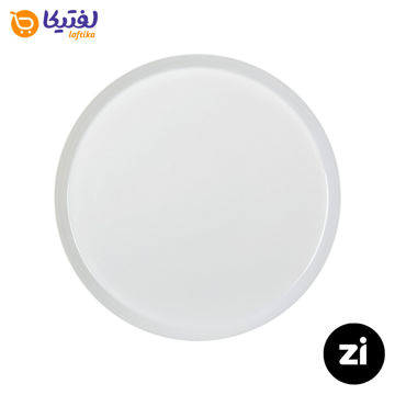 بشقاب تخت چینی زرین فرم اس سفید سایز 30