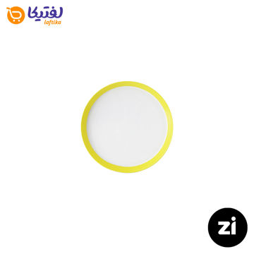 بشقاب تخت چینی زرین (Zi) فرم اس پاستل لیمویی سایز 12