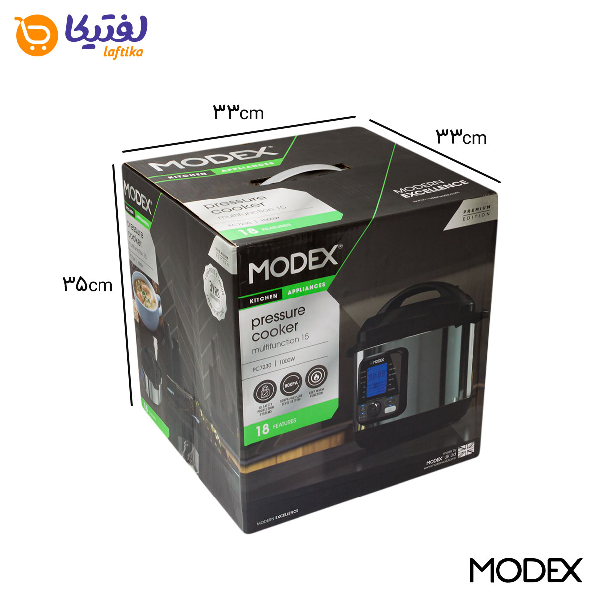 زودپز برقی مودکس PC7230 ظرفیت 6.5 لیتر 1000 وات