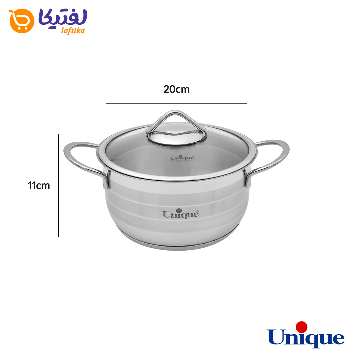 قابلمه استیل یونیک UN-9907 سایز 20