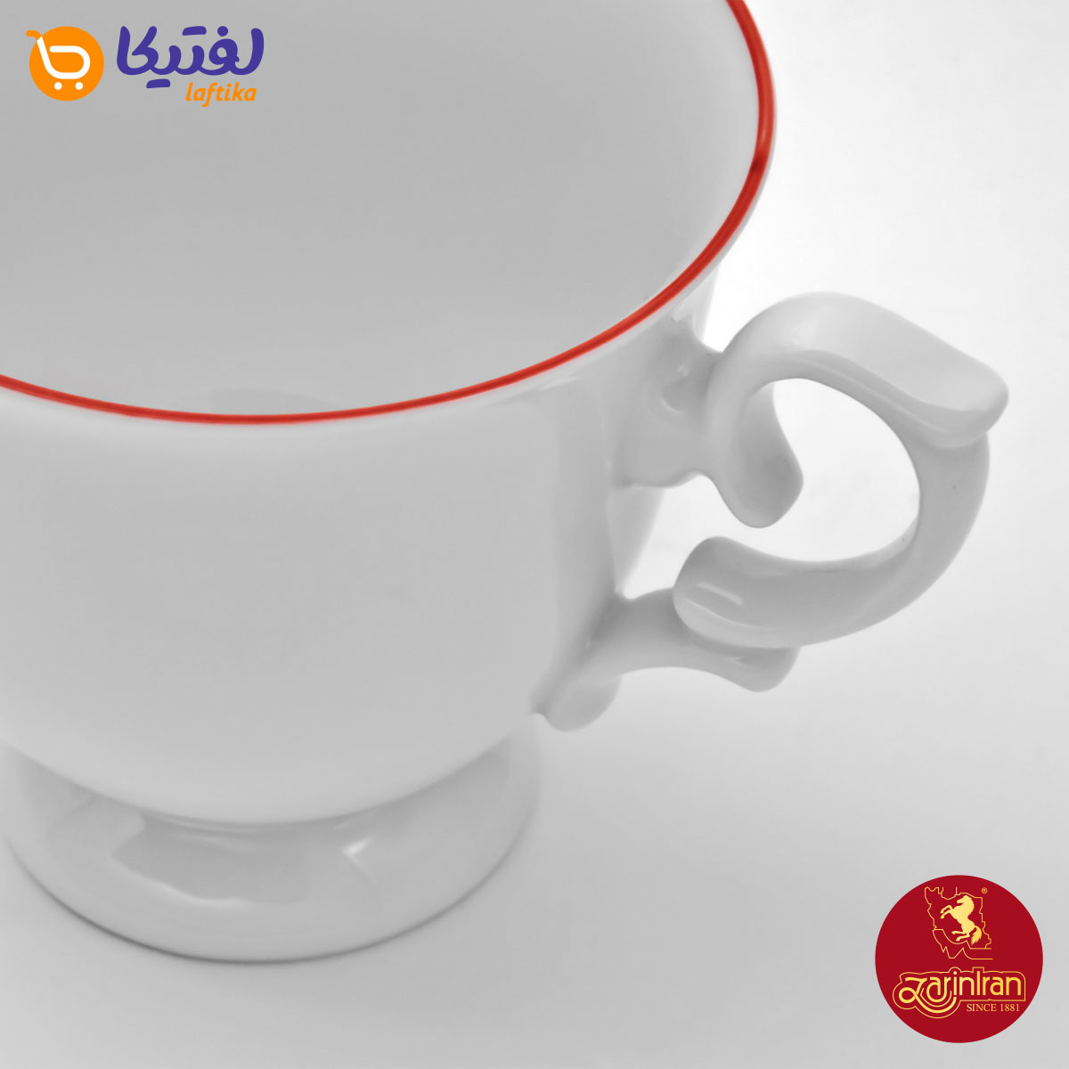 سرویس چای خوری چینی زرین نئوکلاسیک طرح بادیانس 12 پارچه