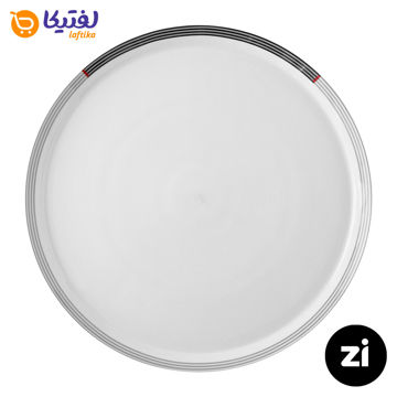 بشقاب تخت چینی زرین (Zi) فرم اس وگاس قرمز سایز 33