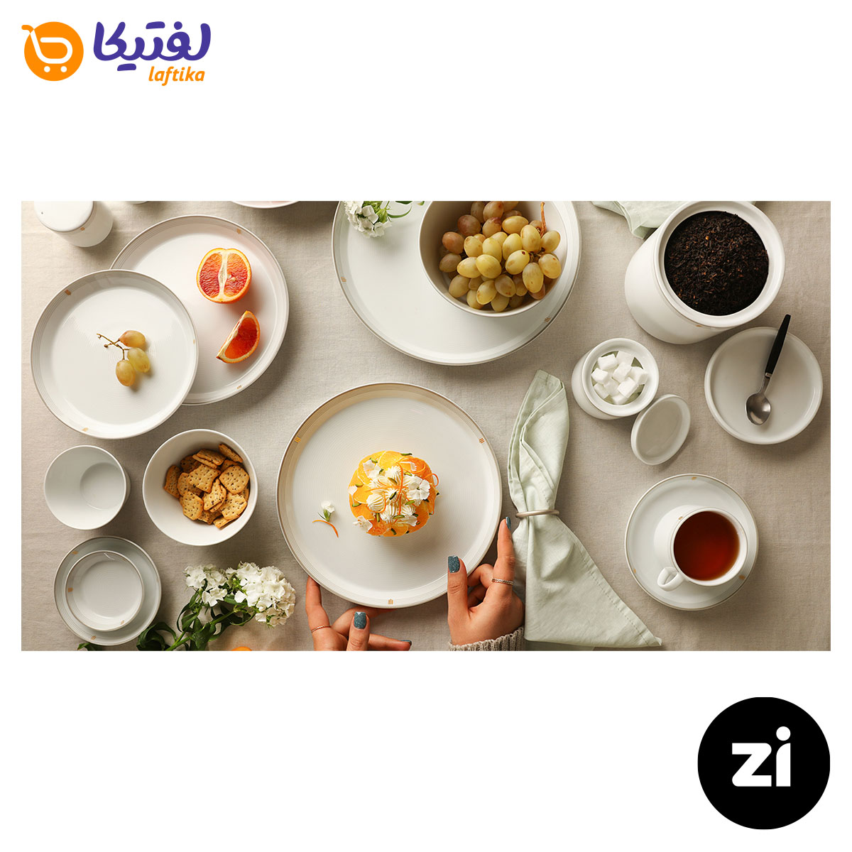 فنجان چایخوری چینی زرین (Zi) فرم اس طرح اپرا سایز 8