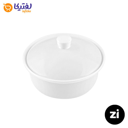 قابلمه چینی زرین Zi سایز 21 متوسط سفید