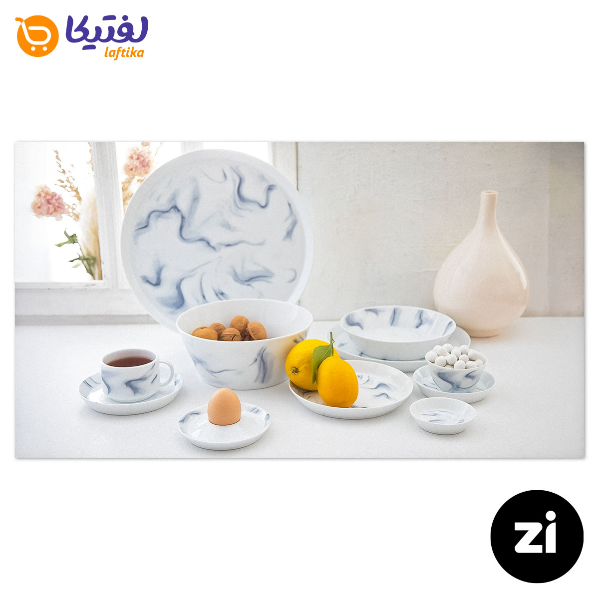 پیاله چینی زرین Zi فرم اس بلو استون سایز 21