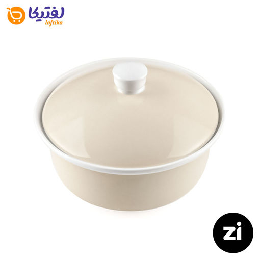 قابلمه چینی زرین Zi سایز 26 بزرگ پاستل کرم