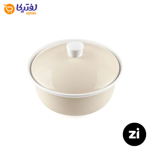 قابلمه چینی زرین Zi سایز 21 متوسط پاستل کرم