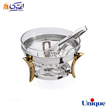 سالادخوری پایه دار قایقی طلایی یونیک UN-3867