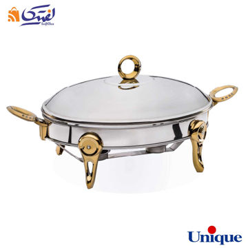 سوفله خوری یونیک بیضی بزرگ نگین دار طلایی UN-3908