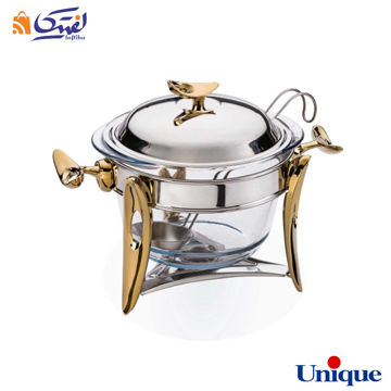 سوپ خوری یونیک پایه دار قایقی طلایی UN-3853