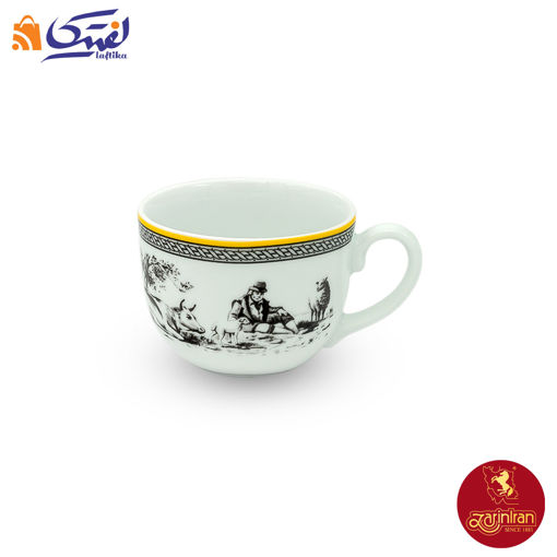 فنجان چای خوری چینی زرین ایتالیا اف طرح ویلیج سایز 8