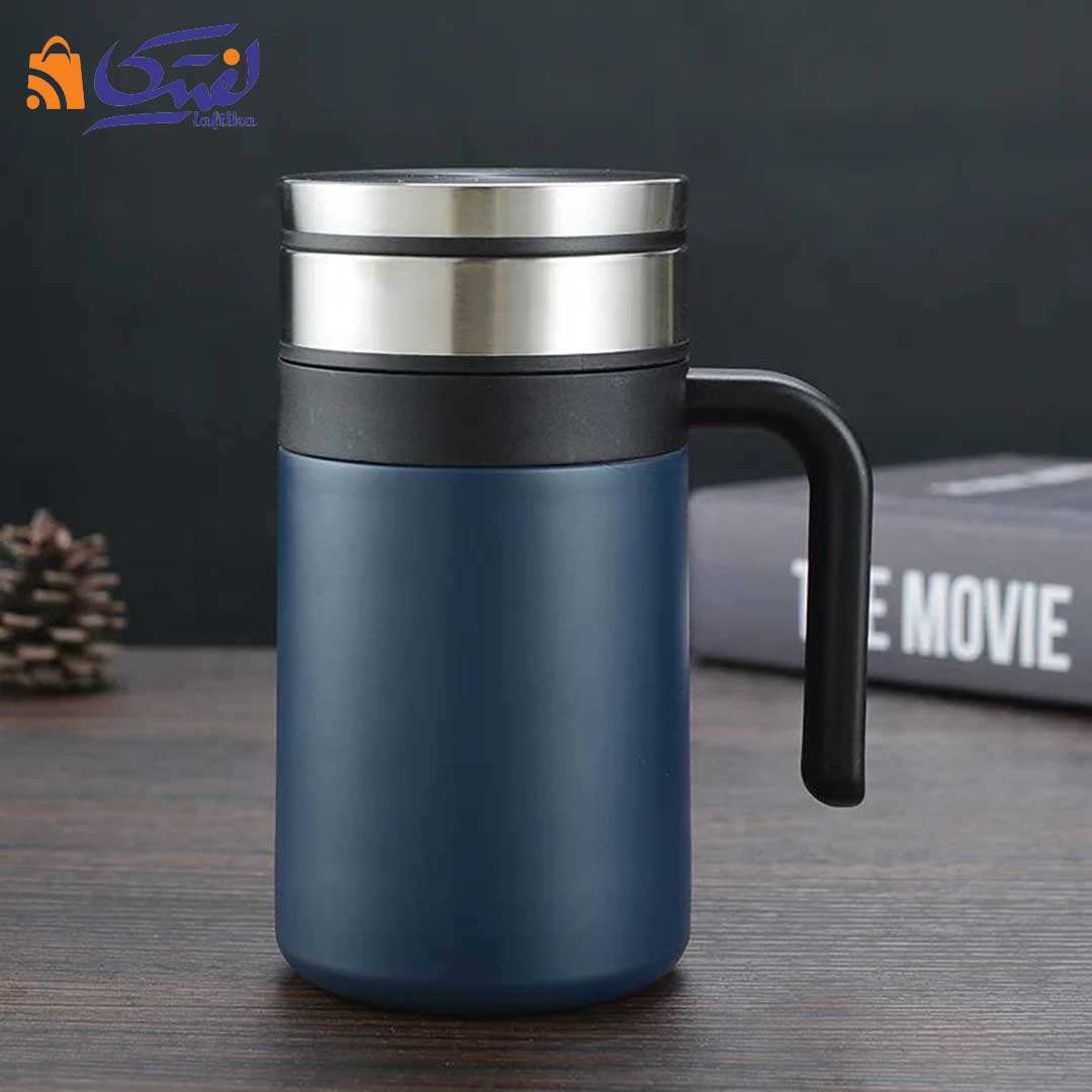 تراول ماگ New Office Cup دوجداره دسته دار 420 میلی لیتر