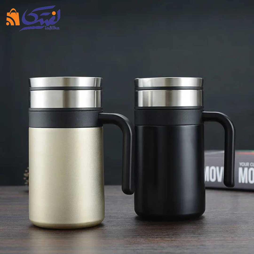 تراول ماگ New Office Cup دوجداره دسته دار 420 میلی لیتر