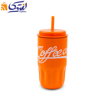 ماگ استیل coffee cup نی دار 500 میلی لیتر